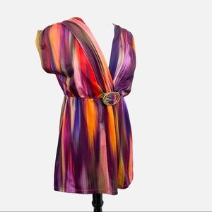 💋3/$20💋 Avon Colorful Sleeveless V-Neck Blouse Boho Blouse